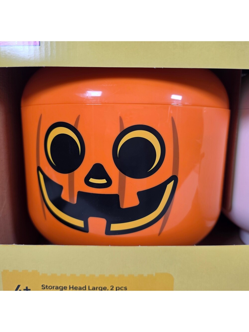 LEGO Halloween Storage Heads Large Pumpkin Skeleton 2 Pc NIB 2020 - Picture 3 of 15